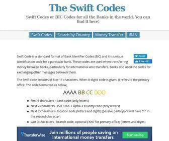 Theswiftcodes.com(SWIFT Codes & BIC Codes for all the Banks in the World) Screenshot
