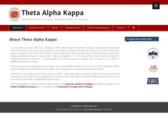 Thetaalphakappa.org(About Theta Alpha Kappa) Screenshot