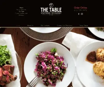 Thetablerestaurant.com(Vegetarian Restaurant) Screenshot