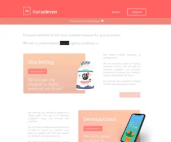 Thetaeleven.com(Marketing & Development) Screenshot