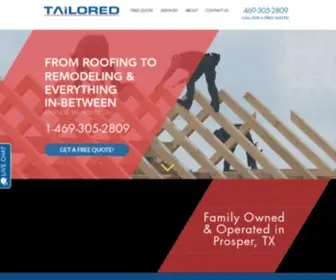 Thetailoredprojects.com(Tailored Roofing & Contracting) Screenshot