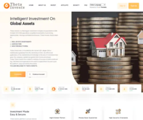 Thetainvests.com(Theta Invest) Screenshot