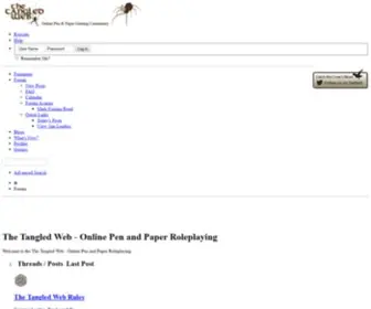 Thetangledweb.net(Online Pen and Paper Roleplaying) Screenshot