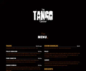 Thetangocantina.com(The Tango Cantina) Screenshot