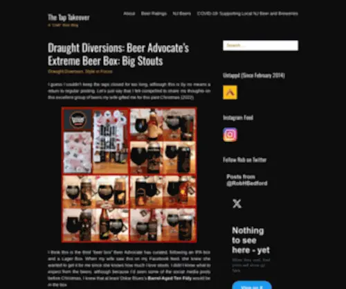 Thetaptakeover.com(A "Craft" Beer Blog) Screenshot