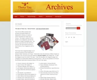 Thetatauarchives.org(Theta Tau Archives) Screenshot