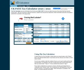 Thetaxcalculator.net(UK PAYE Tax Calculator 2022) Screenshot
