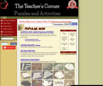 Theteacherscorner.com(The Teacher's Corner) Screenshot
