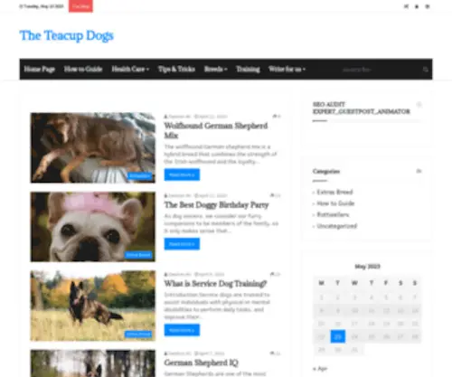 Theteacupdog.com(The Teacup Dogs) Screenshot