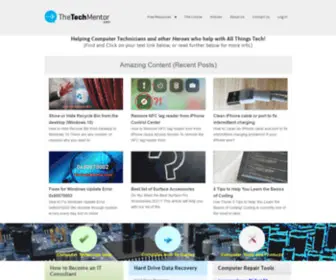 Thetechmentor.com(Computer Techs to IT Consulting Business Owners) Screenshot
