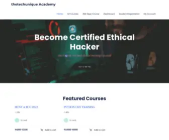 Thetechuniqueacademy.com(Elevate Your Cyber Security Skills) Screenshot