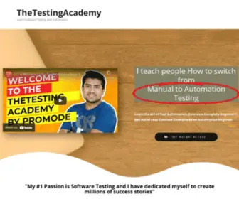 Thetestingacademy.com(Learn Software Testing & Test Automation) Screenshot