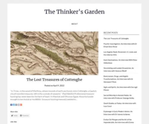 Thethinkersgarden.com(The Thinker's Garden) Screenshot