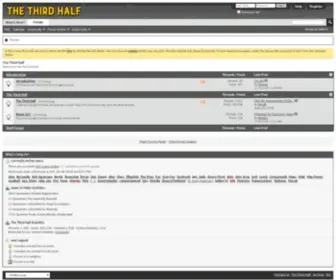 Thethirdhalf.co.uk(The Third Half) Screenshot