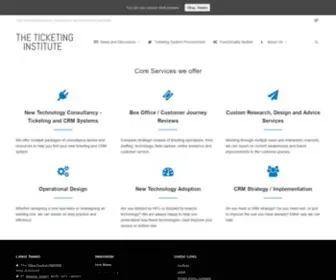 Theticketinginstitute.com(Smarter Thinking for Ticketing) Screenshot