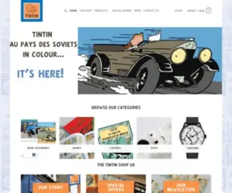 Thetintinshop.uk.com(The Tintin Shop UK) Screenshot