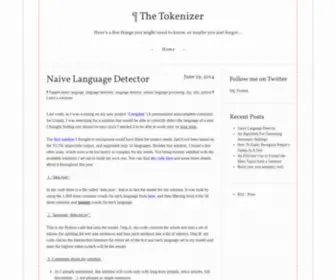 Thetokenizer.com(The Tokenizer) Screenshot