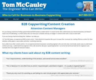 Thetommccauley.com(Do You need a B2B Content Writer) Screenshot