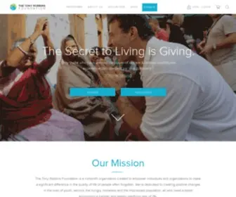 Thetonyrobbinsfoundation.org(The Secret to Living is Giving) Screenshot
