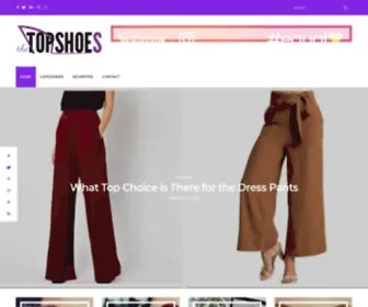 Thetopshoes.com(Place to find fashionable things) Screenshot