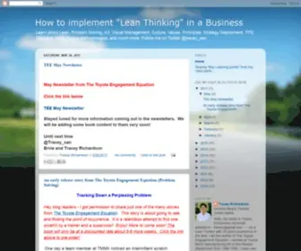 Thetoyotagal.com(How to implement "Lean Thinking" in a Business) Screenshot