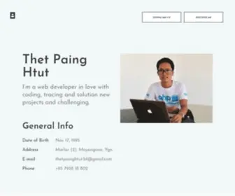 Thetpainghtut.com(Thet Paing Htut) Screenshot