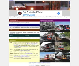 Thetrams.co.uk(Trams and Light Rail in the UK) Screenshot