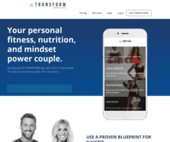 Thetransformapp.com(Transform App with Chris & Heidi) Screenshot