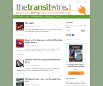 Thetransitwire.com(Information on emerging transit technology) Screenshot