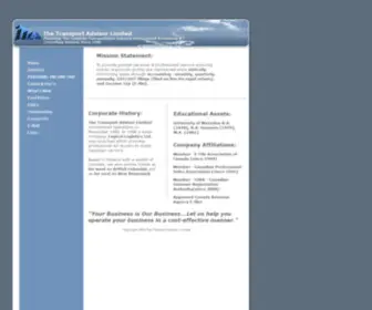 Thetransportadvisor.ca(The Transport Advisor Limited) Screenshot