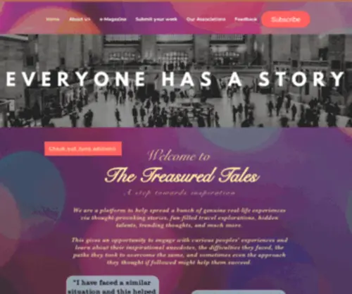 Thetreasuredtales.com(Home) Screenshot