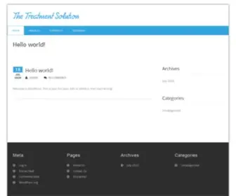 Thetreatmentsolution.com(Just another WordPress site) Screenshot