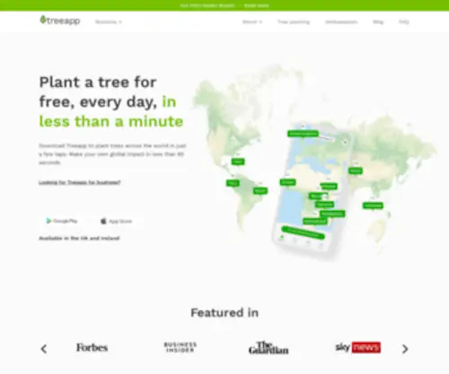 Thetreeapp.org(The First App To Plant Trees For Free) Screenshot