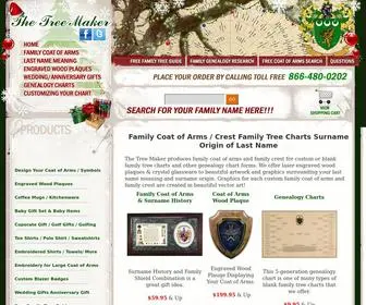 Thetreemaker.com(Family Coat of Arms) Screenshot