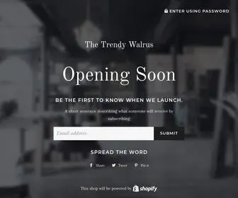 Thetrendywalrus.com(The Trendy Walrus) Screenshot