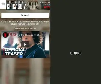 Thetrialofthechicago7Movie.com(Search for screenings) Screenshot