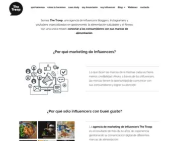 Thetroop.es(Marketing Influencers) Screenshot