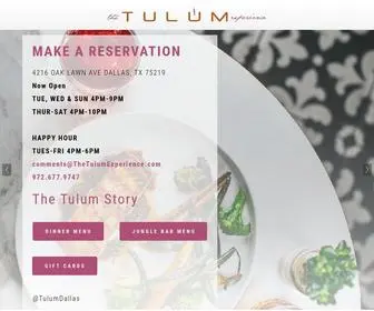 Thetulumexperience.com(Tulum) Screenshot