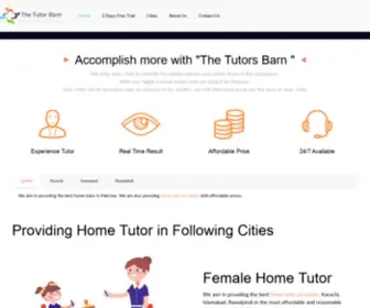 Thetutorbarn.com(Home Tutors Services in Pakistan) Screenshot