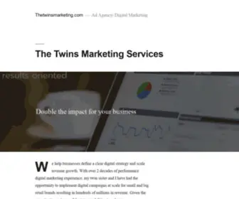 Thetwinsmarketing.com(Ad Agency) Screenshot