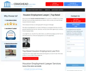 ThetXlawfirm.com(Houson Employment Lawyer) Screenshot