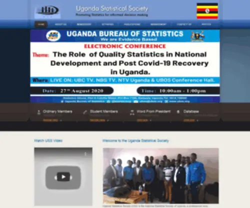 Theugss.org(Uganda Statistical Society) Screenshot