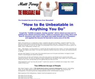 Theunbeatableman.com(Matt Furey and The Unbeatable Man) Screenshot