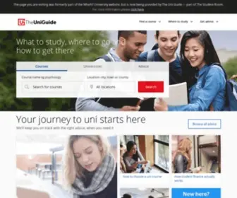 Theuniguide.co.uk(Find and Compare the Best University & Degree Courses) Screenshot