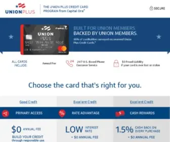 Theunioncard.com(Union Plus Credit Card from Capital One) Screenshot