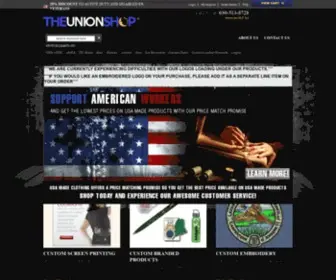 Theunionshop.org(Made in USA Clothing) Screenshot