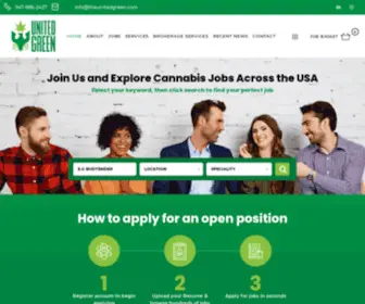 Theunitedgreen.com(Cannabis Staffing Services) Screenshot