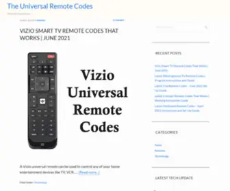 Theuniversalremotecodes.com(The Universal Remote Codes) Screenshot