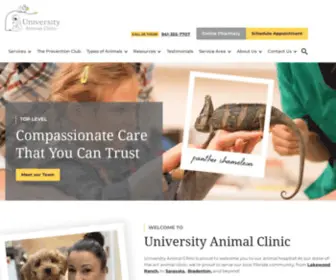 Theuniversityanimalclinic.com(University Animal Clinic) Screenshot