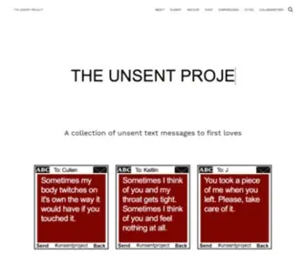 Theunsentproject.com(The unsent project) Screenshot